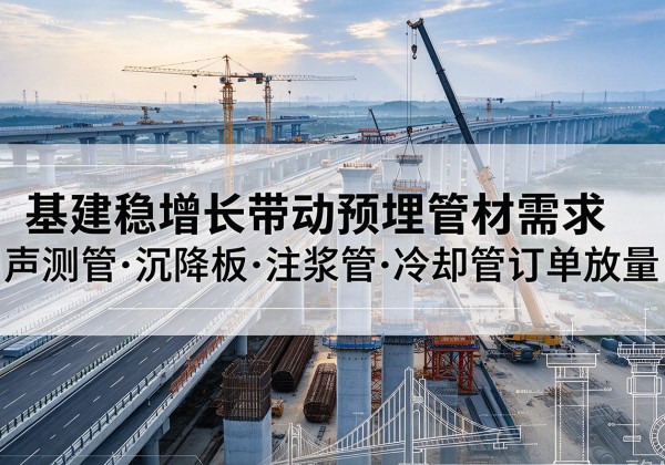 屏南基建稳增长带动预埋监测管材需求，声测管、沉降板、注浆管订单持续放量